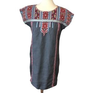 Johnny Was Linen Shift Dress